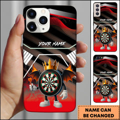 Maxcorners Darts Fire King Crown Dartboard Wings Character Personalized Name Phone Case