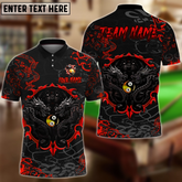 Maxcorners Billiard Ball 8&9 Yinyang Dragon Tiger Multicolor Options Personalized Name, Team Name 3D Polo Shirt (6 Colors)