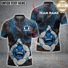 Maxcorners Bowling Angry Strike Multicolor Personalized 3D Shirt, Furious Ball & Exploding Pins Shirts