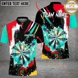Maxcorners Darts Colorful Paint Style Multicolor Options Personalized Name, Team Name 3D Shirt