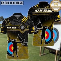 Maxcorners Shadow Silhouette Archery Personalized Name 3D Shirt