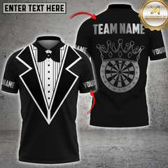 Maxcorners Darts Tuxedo Crown Board Black Personalized Name 3D Unisex Shirt