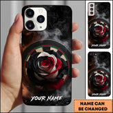 Maxcorners Darts Tricolor Rose Smoke Dartboard Personalized Name Phone Case