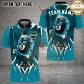 Maxcorners Billiard Flaming Cool 8 Ball Multicolor Customized Name, Team Name 3D Shirt