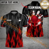 Maxcorners Sword Legend Bowling Jersey Multicolor Option Customized Name, Team Name 3D Polo Shirt
