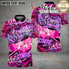 Maxcorners Bowling Graffiti Break Flame Strike Multicolor Options Personalized Name, Team Name 3D Shirt