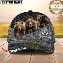 Maxcorners Hunting 3D Camo Pattern Personalized Hat Printed | Gray
