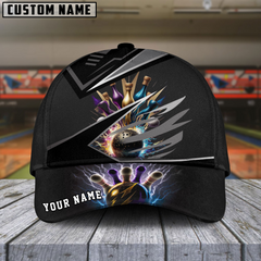 Maxcorners Bowling Premium Multicolor Personalized Name 3D Cap