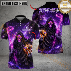 Maxcorners Reaper Power Swing Golf Polo Customized Name, Team Name 3D Shirts (4 Colors)