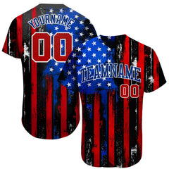 Maxcorners Custom Camo Black-Old Gold 3D Salute To Service American Flag Premium Baseball Jersey LM0210