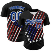 Maxcorners Custom Navy Red-White Patriotic American Flag Premium Baseball Jerseys LM0210