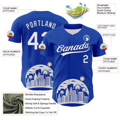 Maxcorners Custom Thunder Blue White-Black 3D Urban City Edition Sports Premium Baseball Jersey LM0210