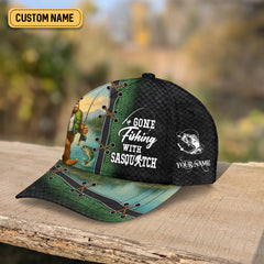 Maxcorners Bigfoot Fishing Hat, Fishing Trucker Hat, Fishing Cap For Men, Fishing Gifts For Dad