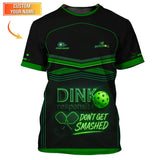 Maxcorners Funny Pickleball Shirt, Custom Name Pickleball Jersey, Dink Responsibly Pickleball Shirts LM0509