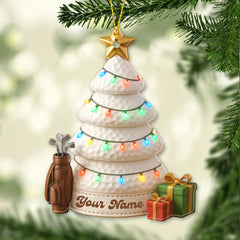 Maxcorners Personalized Golf Ornament, Custom Name Golf Ornament, Golf Christmas Ornaments For Golfer, Golf Gift For Men