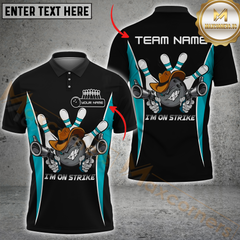 Maxcorners Bowling Cowboy Striker Multicolor Personalized Name, Team Name 3D Shirt