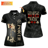 I've Got a Big Pair Custom Name Poker Shirt, Men's Poker Polos, Funny Poker Shirts