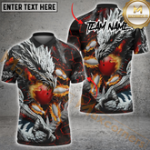 Maxcorners Dragon's Inferno Bowling Jersey Multicolor Option Personalized Name, Team Name 3D Polo Shirt