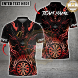 Maxcorners Golden Dragon Darts Multicolor Customized Name, Team Name 3D Shirts