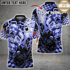 Maxcorners Bowling Electric Theatrical Multicolor Options Personalized Name, Team Name 3D Shirt