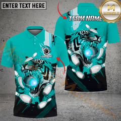 Maxcorners Ball And Pins Tiger Bowl Bowling Jersey Multicolor Options Personalized Name, Team Name 3D Shirt