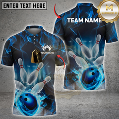 Maxcorners Flame Power Bowling Jersey Multicolor Customized Name, Team Name 3D Shirts