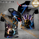 Maxcorners Ball And Pins Basic Thunder Bowling Jersey Multicolor Options Personalized Name, Team Name 3D Shirt