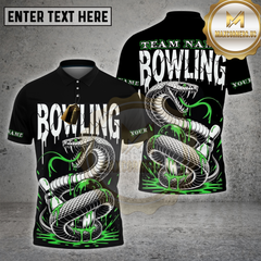 Maxcorners Bowling Shirts Snake Venom Drip Design Multi Options Personalized Name, Team Name 3D Shirt