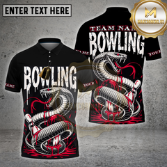 Maxcorners Bowling Shirts Snake Venom Drip Design Multi Options Personalized Name, Team Name 3D Shirt