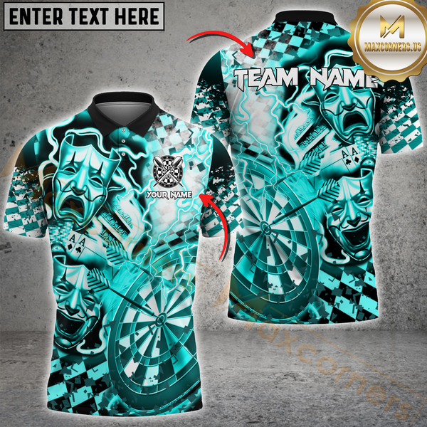 Maxcorners Darts Electric Theatrical Multicolor Options Personalized Name, Team Name 3D Shirt