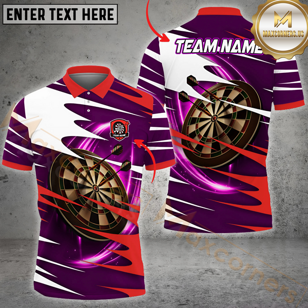 Maxcorners Darts Ribbon Color Multicolor Options Personalized Name, Team Name 3D Shirt
