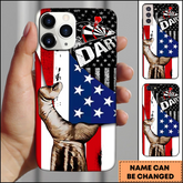 Maxcorners Darts USA Flag Power Fist Personalized Name 3D Phone Case