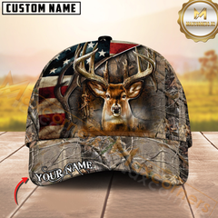 Maxcorners Rustic Buck Hunter Personalized Hat 3D Printed Multicolor