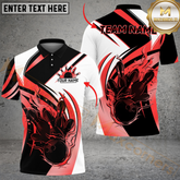 Maxcorners Bowling Royal Black Flame Multicolor Customized Name, Team Name 3D Shirts