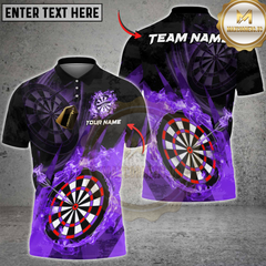 Maxcorners Darts Flame Dartboard Champion Multicolor Customized Name, Team Name 3D Shirts