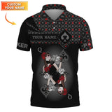 Men's Poker Shirt, Queen Of Spades Clothing Custom Name, Funny Poker T-Shirts