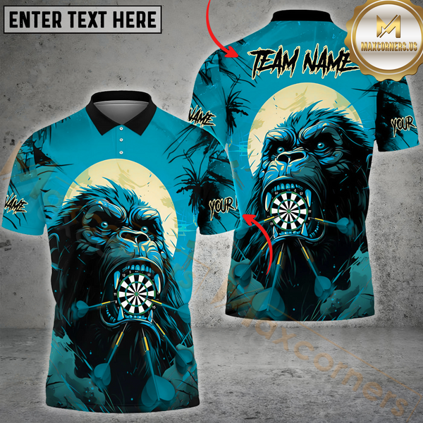Maxcorners Darts Kong Colorful Multicolor Options Personalized Name, Team Name 3D Shirt