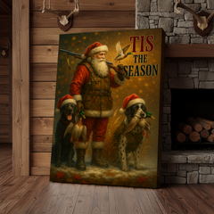 Maxcorners Santa Hunting Season 3D Wrapped Canvas