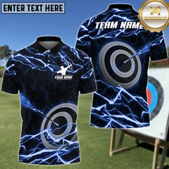 Maxcorners Dark Thunderbolt Archery Personalized Name 3D Shirt