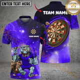 Maxcorners Darts Cosmic Bulldog Multicolor Customized Name, Team Name 3D Shirts