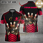 Maxcorners Gangster Bowling Multicolor Customized Name, Team Name 3D Shirts