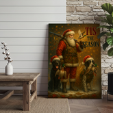 Maxcorners Santa Hunting Season 3D Wrapped Canvas