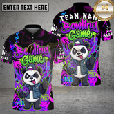 Maxcorners Bowling Panda Graffiti Street Art Multicolor Options Personalized Name, Team Name 3D Shirt (4 Colors)