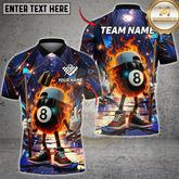 Maxcorners Billiard Cosmic 8-Ball Multicolor Customized Name, Team Name 3D Shirt