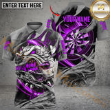 Maxcorners Darts Savage Bulldog Multicolor Customized Name, Team Name 3D Shirts