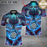 Maxcorners Darts Dragon Fire Multicolor Options Personalized Name, Team Name 3D Shirt