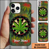 Maxcorners Darts Leaf Dartboard Weed Style Personalized Name 3D Phone Case