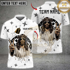 Maxcorners Darts Jesus Peace Sign Starry Night Multicolor Customized Name, Team Name 3D Shirts
