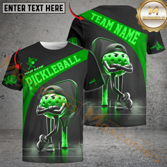 Maxcorners Pickleball Swag Ball Custom Name & Team 3D Shirt (4 Colors)