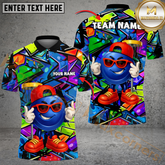 Maxcorners Street King Disc Golf Polo Shirt Personalized Name, Team Name 3D Shirt (4 Colors)